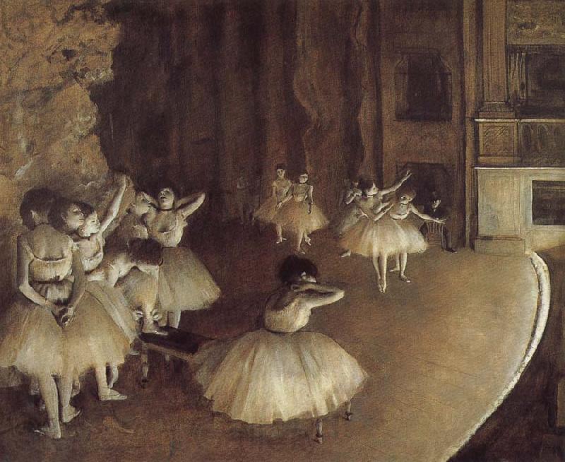 Edgar Degas Rehearsal on the stage